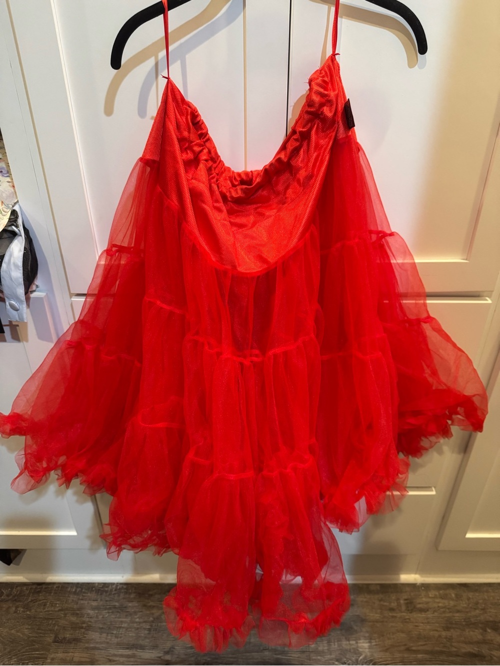 Love Red Tiered Tulle Skirt